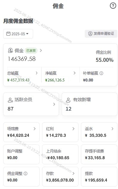 流水数据截图